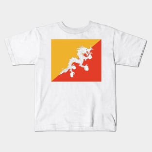 Bhutan flag Kids T-Shirt